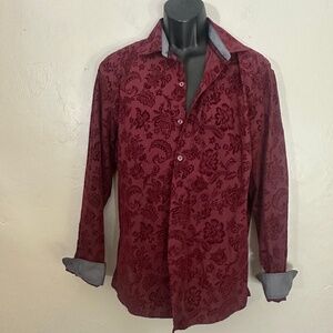 Day & Age Long Sleeve Shirt Large Gently worn 55% cotton / 45% polyester Flocked